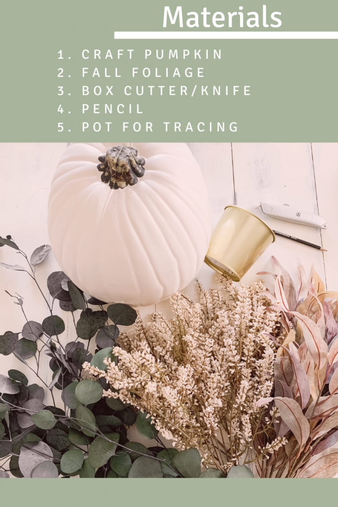 materials list for diy pumpkin vase